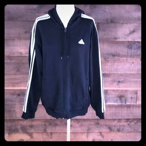 Adidas Black Zip Up Jacket Size L